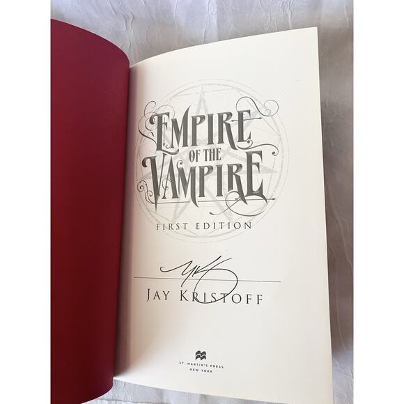 Jay Kristoff SIGNED Empire of the Vampire 2021 Hardcover 1st Edition 1st Print - Picture 2 of 9